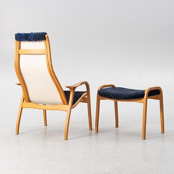 Yngve Ekström, a 'Lamino' armchair with ottoman, Swedese.