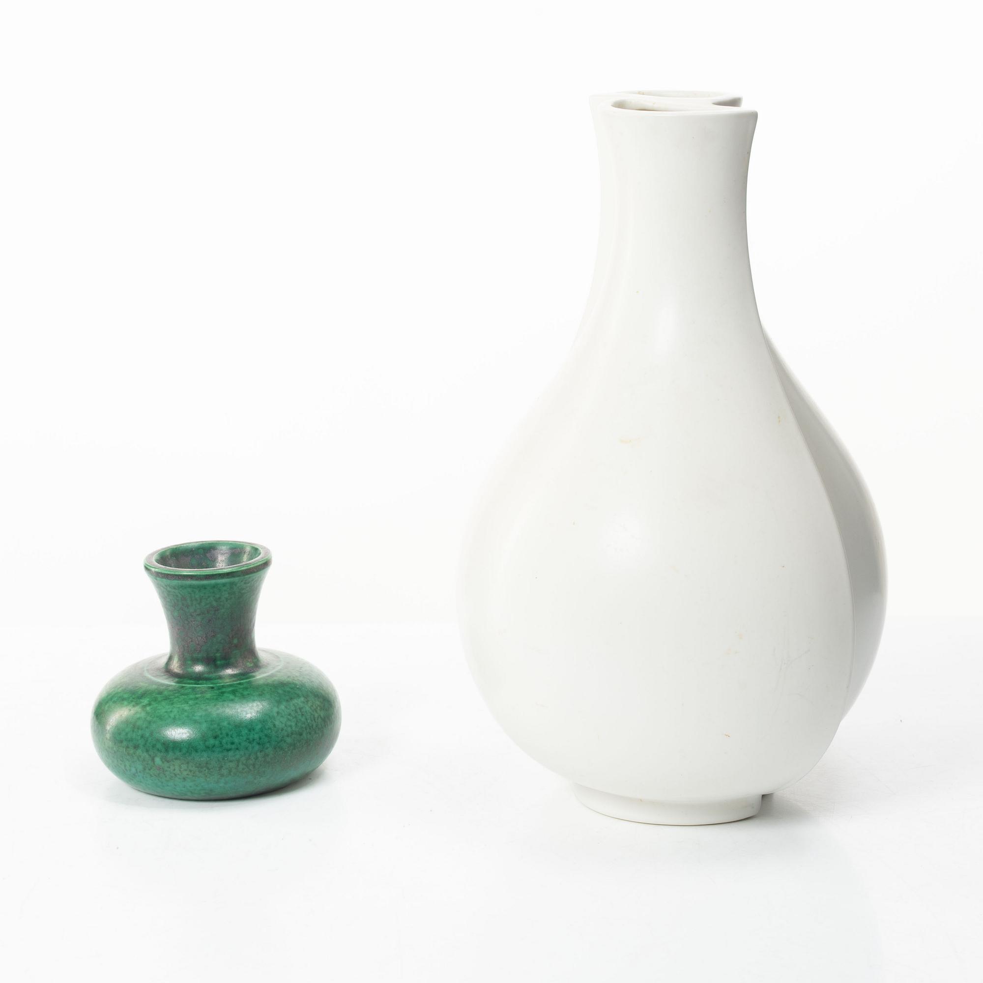 Wilhelm Kåge, 2 stoneware vases, Gustavsberg.