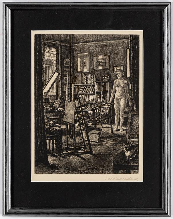 BERTIL BULL HEDLUND, etchings, 10, signed.