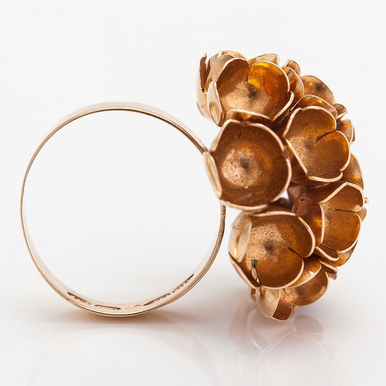 Ring "Kevät", 14K guld. Westerback, Helsingfors 1971.