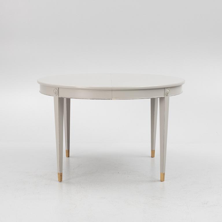 A Gustavian style dining table, first half of the Century.