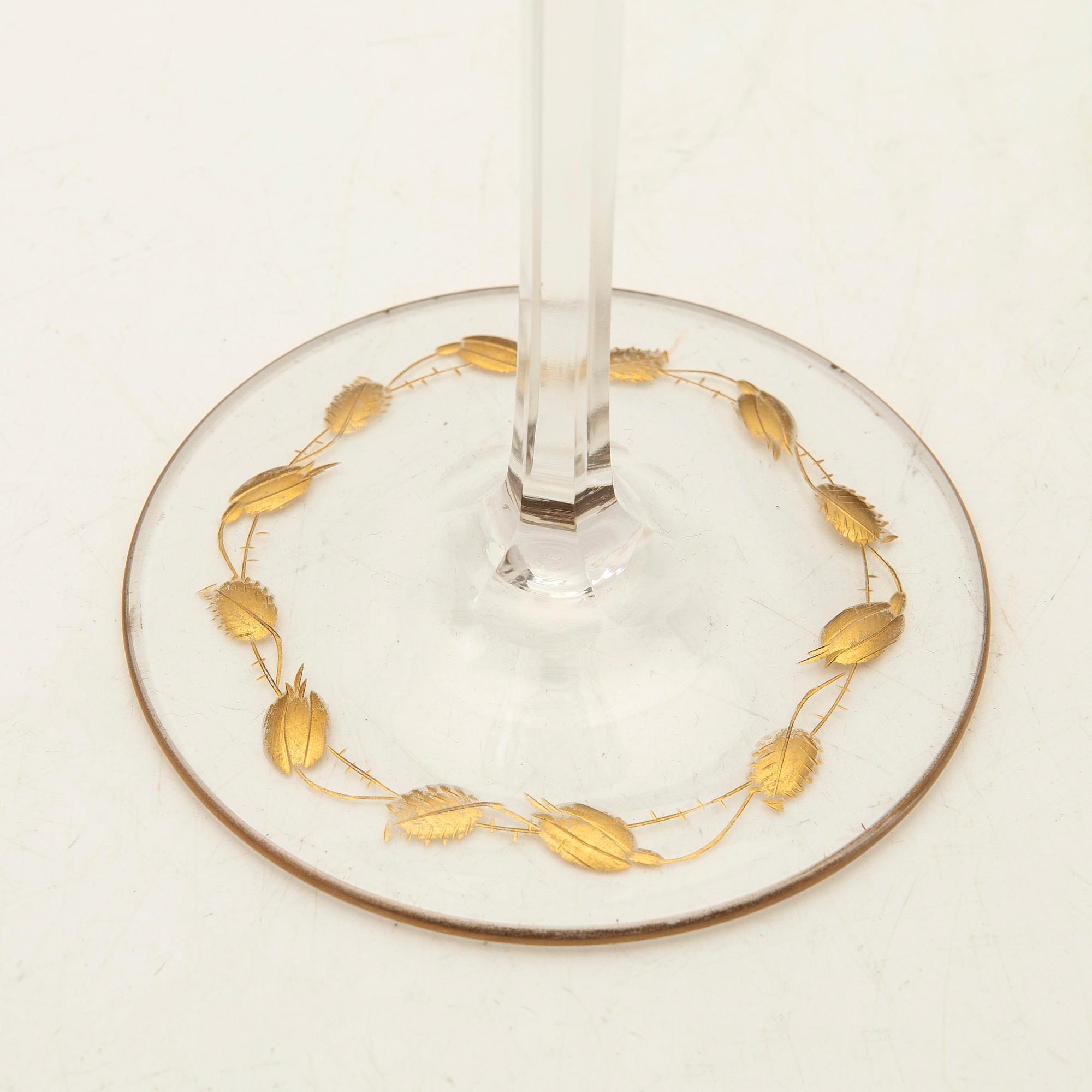 Glasservis, 33 + 2 delar, "Paula", Moser, Tjeckien, 1900-talets slut.