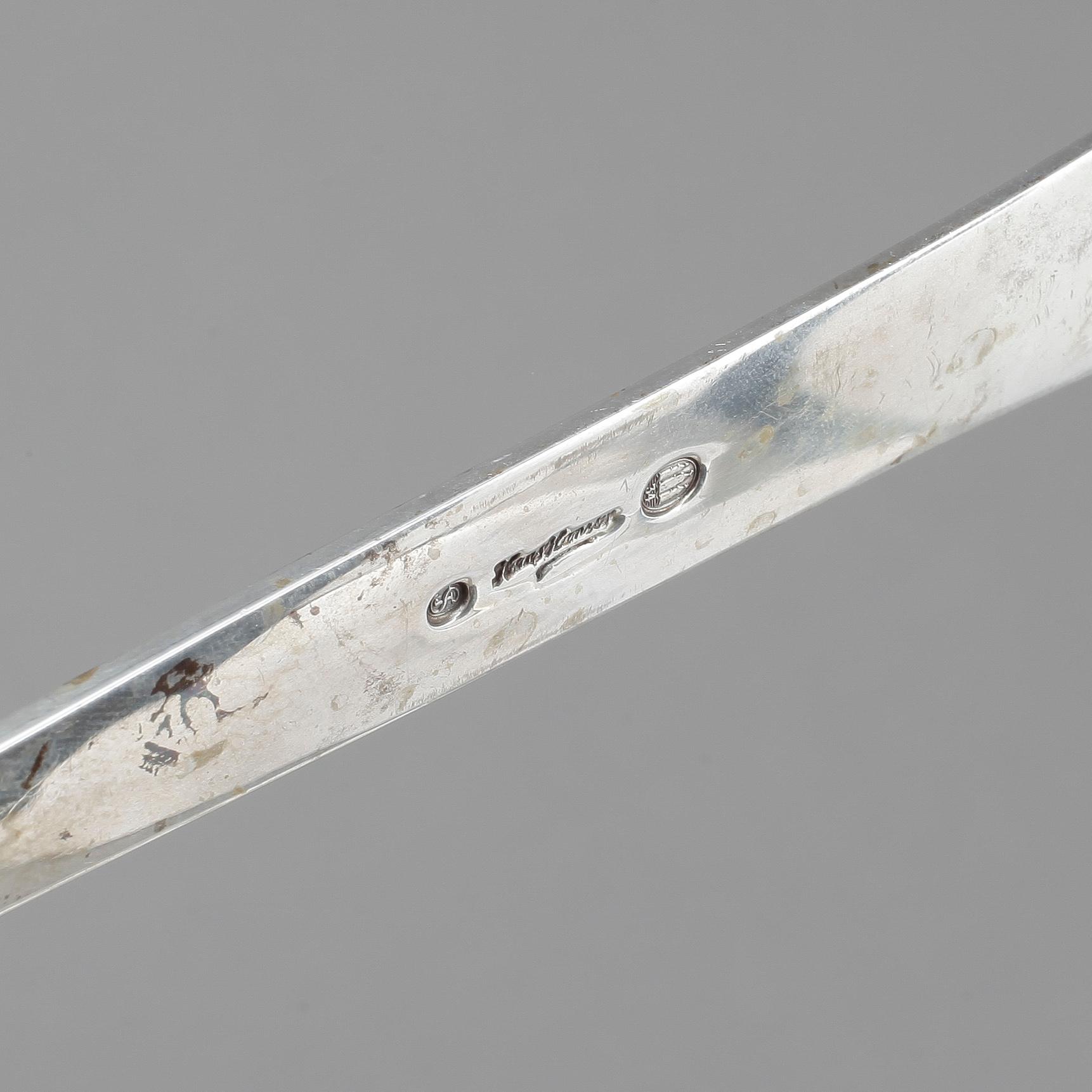 BESTICKSERVIS, 76 delar, sterlingsilver, Hans Hansen, Danmark, bland annat 1934. Vikt ca 2467g.