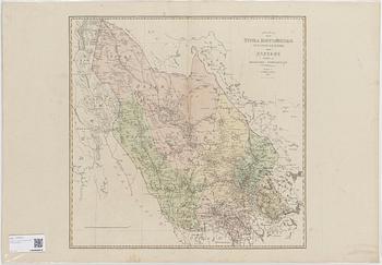 KARTA, delvis kolorerad, 1800.