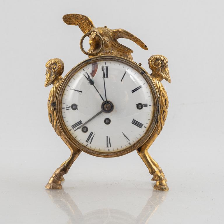 An Austrian Empire ormolu 'pendule d'officer", Vienna, circa 1800.