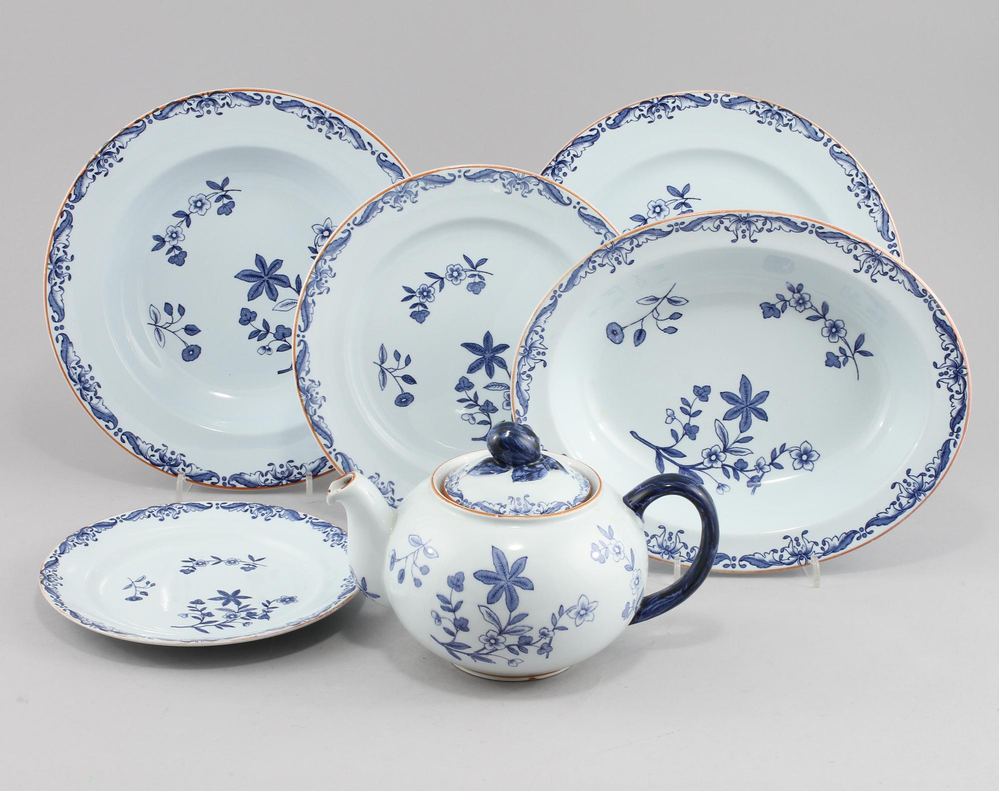 SERVISDELAR, 56 st, porslin, "Ostindia", Rörstrand, 1900-talets andra hälft.