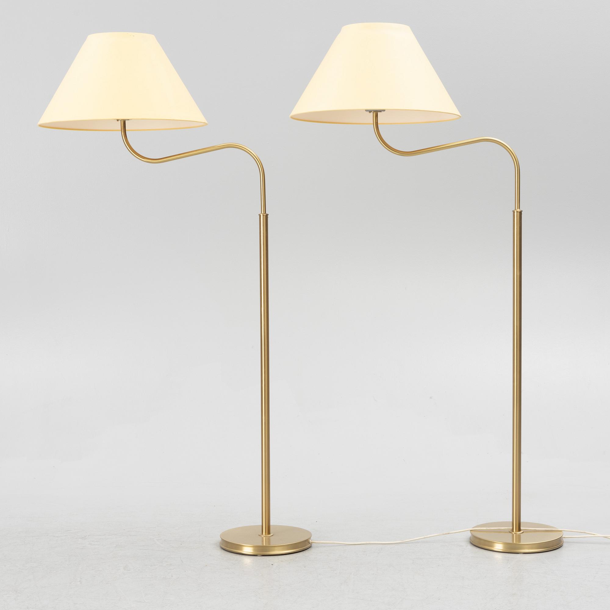 Josef Frank, a pair of floor lamps, model '2368/2148', Firma Svenskt Tenn.