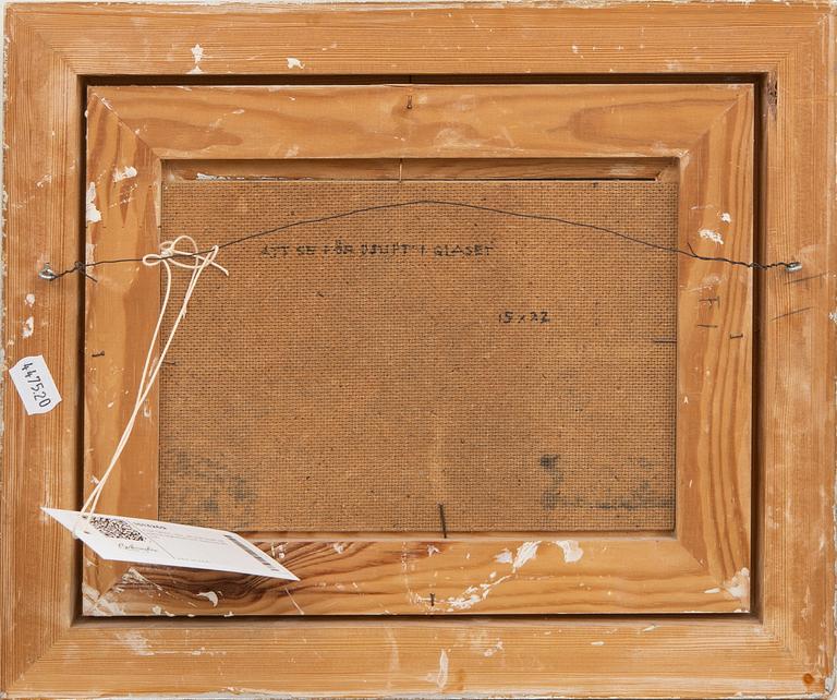 Axel Olson, oil on canvas laid on panel, signed and dated 83.