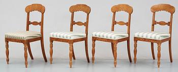 STOLAR, 4 st, senempire, 1800-talets första hälft/mitt.