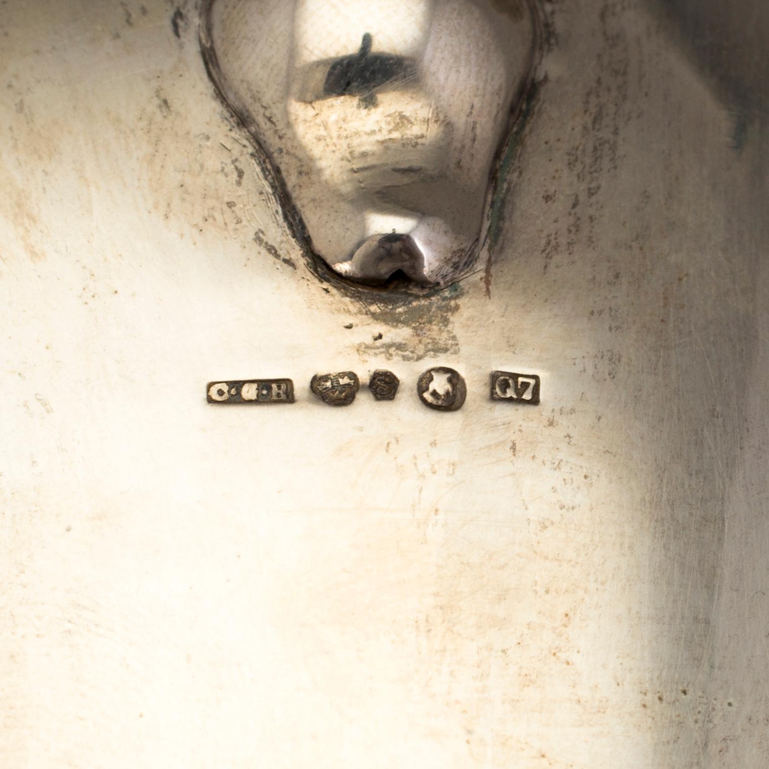 silver coffee pot with ivory handle and sugar bowl by CG Hallberg, Stockholm 1981 and 1920. Weight ca 1681 grams.