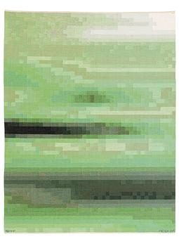21. Claesson Koivisto Rune (CKR), matta, "Bredband, gräsgrön", rölakan, ca 273 x 214 cm, signerad AB MMF MC EK OR.