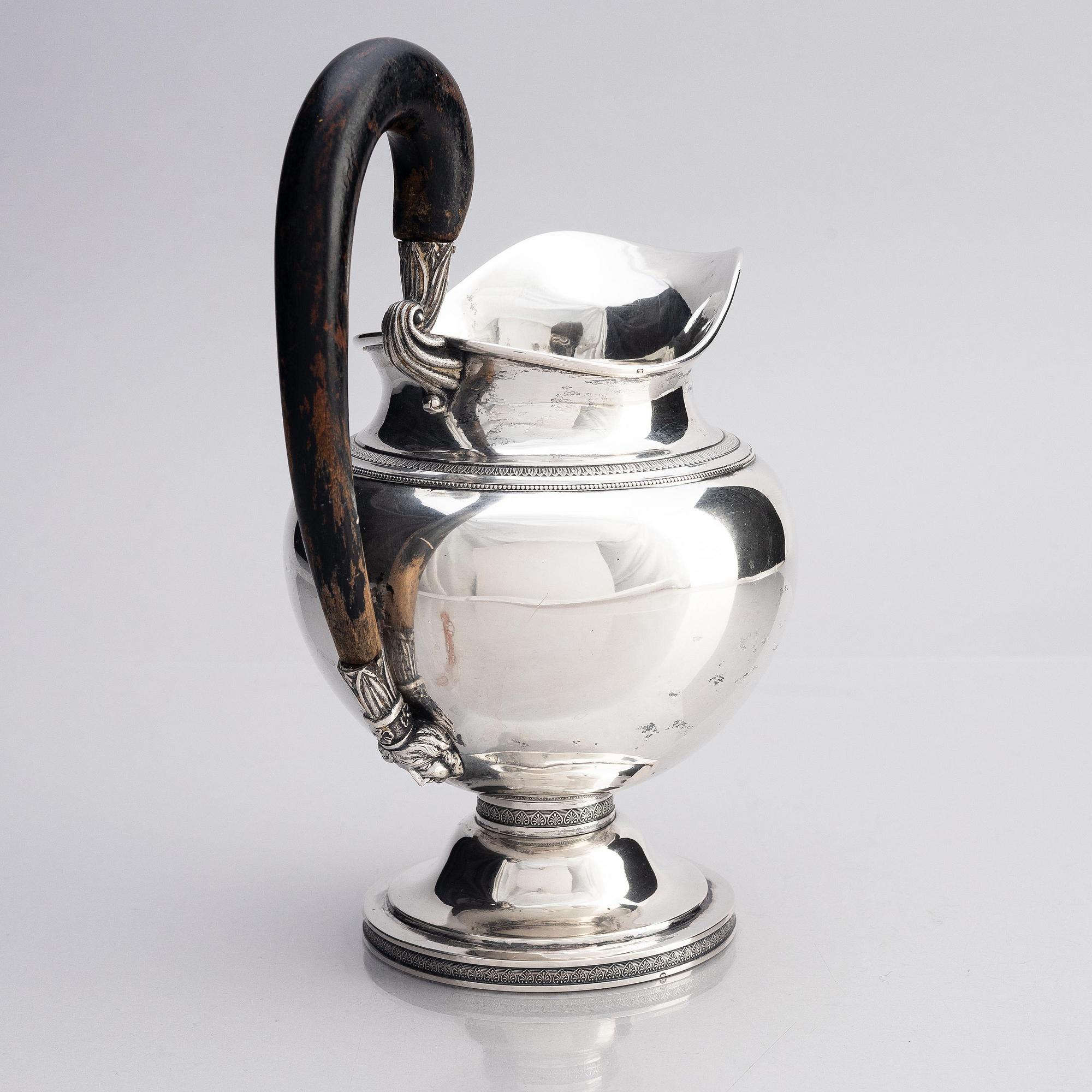 An Austrian 19th century silver pitcher, unknown maker, Vienna 1821.