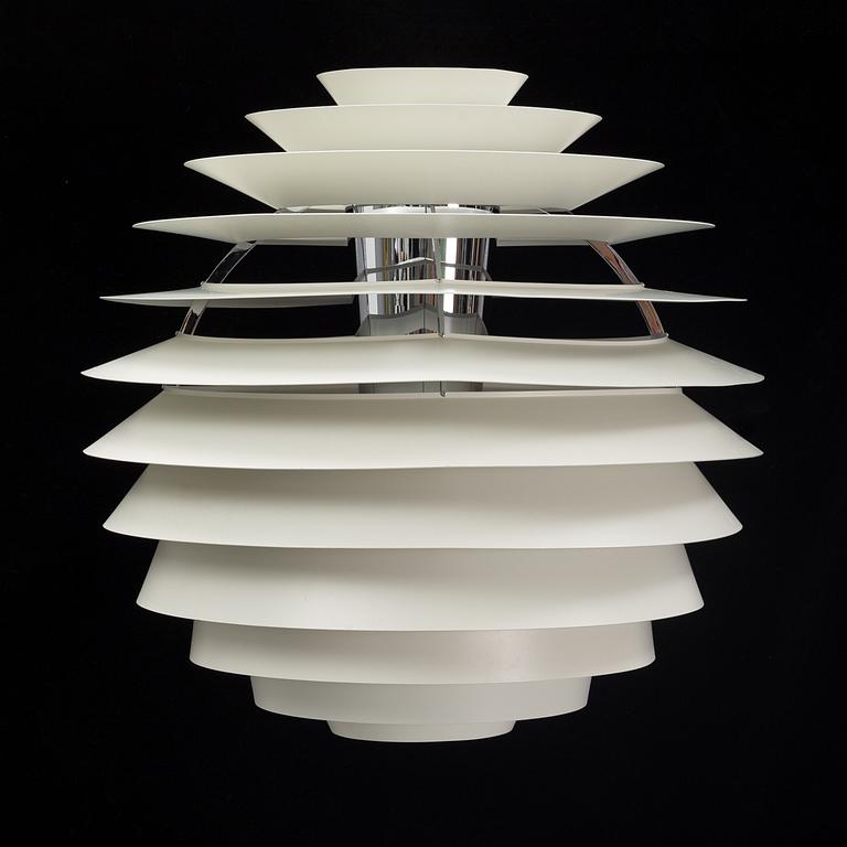 Poul Henningsen, a 'PH Globe/Louvre' pendant light, Louis Poulsen, Denmark.