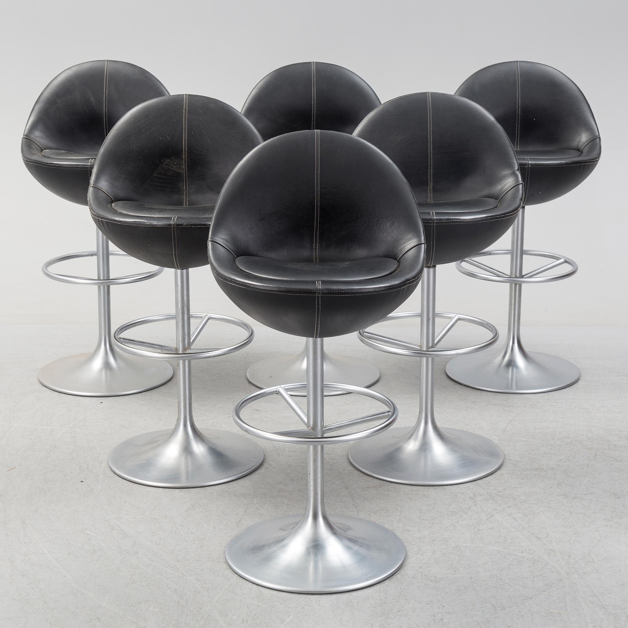 JOHANSSON DESIGN, "Venus", barstolar 6 st, omkring år 2000.