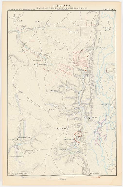 KARTMAPP, "Karl XII på slagfältet", Generalstaben 1918-1919.