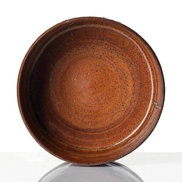 Mette Augustinus Poulsen, a glazed stoneware bowl, own studio, Risskov, Denmark.