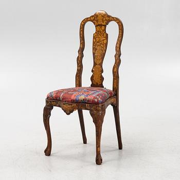 A Rococo chair, England/Holland, 18th century.