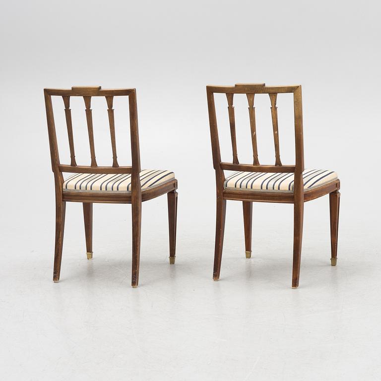 Stolar, 6 st gustaviansk stil, 1900-talets första hälft.