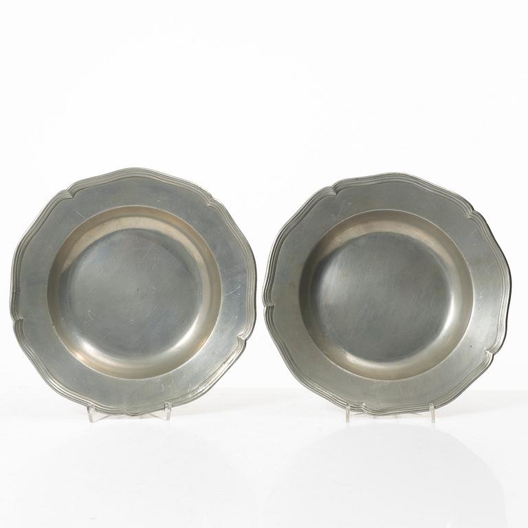 Plates, a pair. Olof Artedius, Jönköping, 1764.