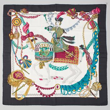 HERMÈS, a 'Le Timbalier' silk scarf.