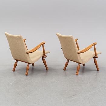 A pair of 1940's Swedish Modern easy chairs.
