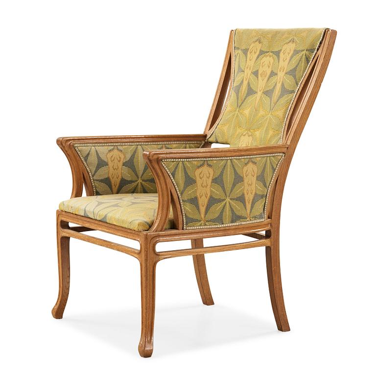 Alf Wallander Attributed to, An Art Nouveau oak armchair, Sweden ca 1900.