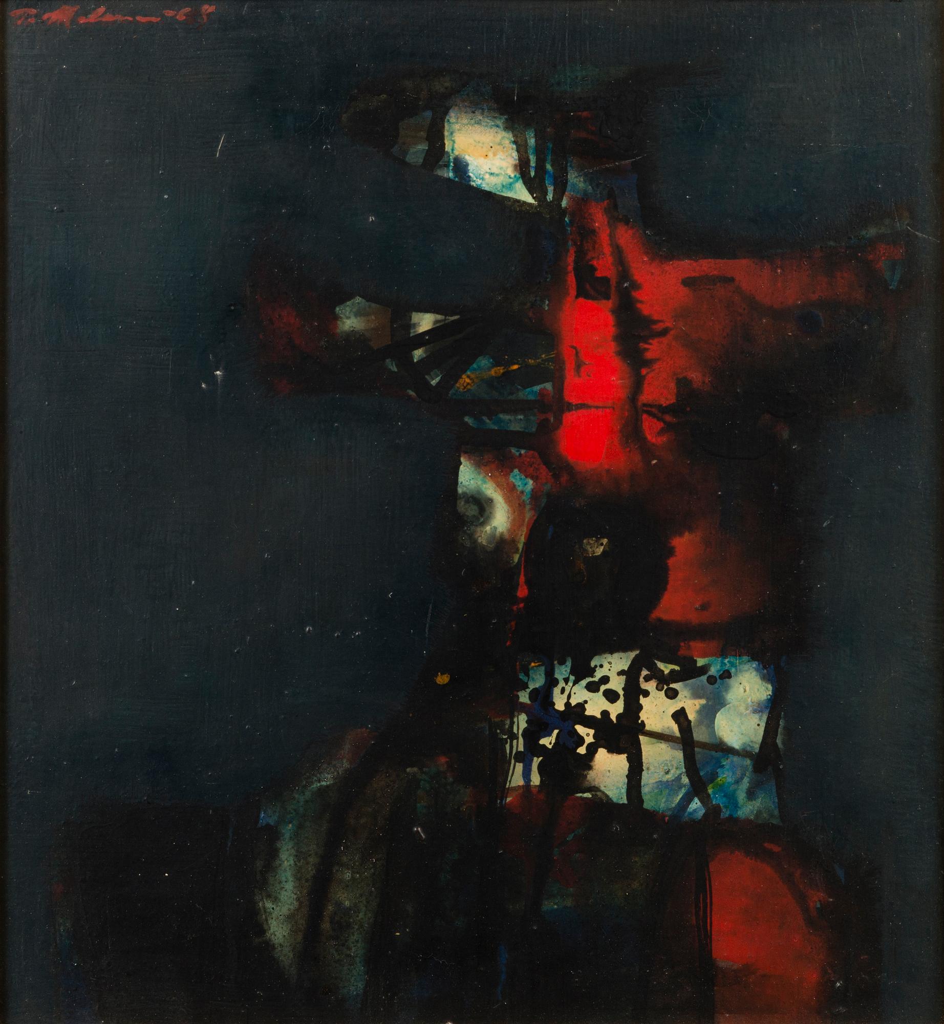 PENTTI MELANEN, oil on board, signed and dated -68.