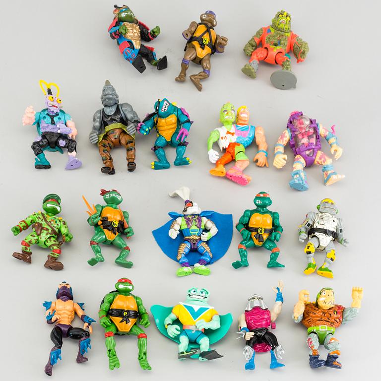 TURTLES, 36 delar, Playmates toys, 1980/90-tal.