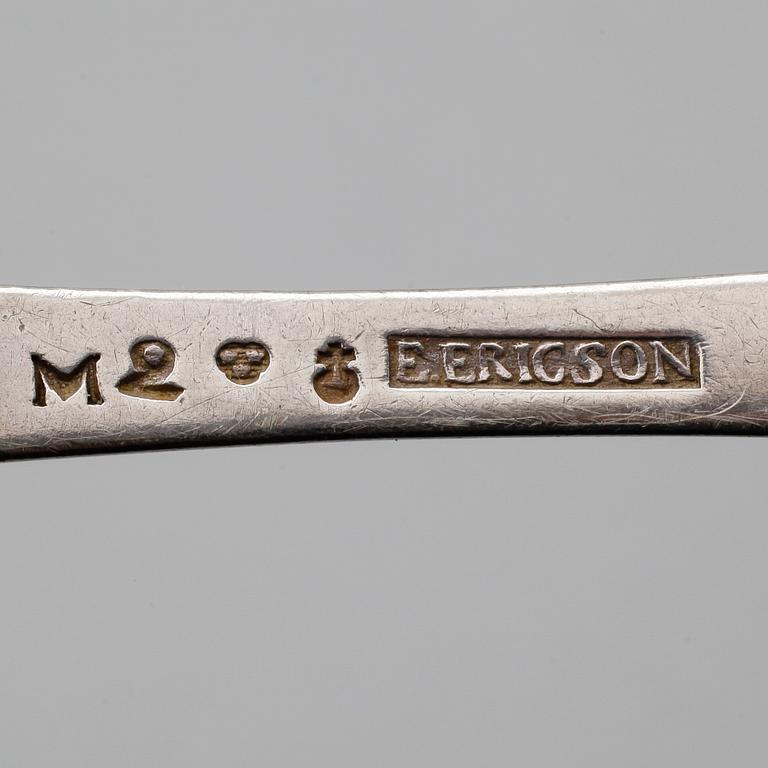 BESTICK, 12 delar, silver, 1700-/1800-tal. Vikt ca 407 gram.