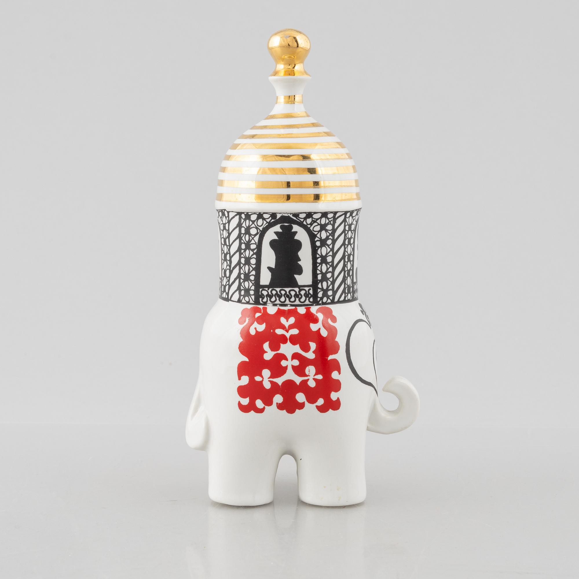 Lisa Larson, figurin, stengods, "Elefant" ur serien "Traffic", Gustavsberg 1971-73.