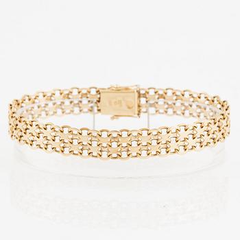 Armband, 18K guld, x-länk.