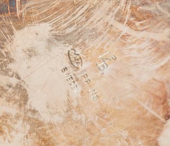 LJUSSTAKAR, ett par, nysilver, "Liljan", Ivar Ålenius Björk, Ystad Metall.