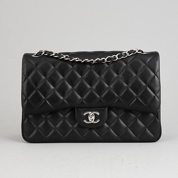 Chanel, a black, quilted leather 'Jumbo Double Flap Bag', 2017.