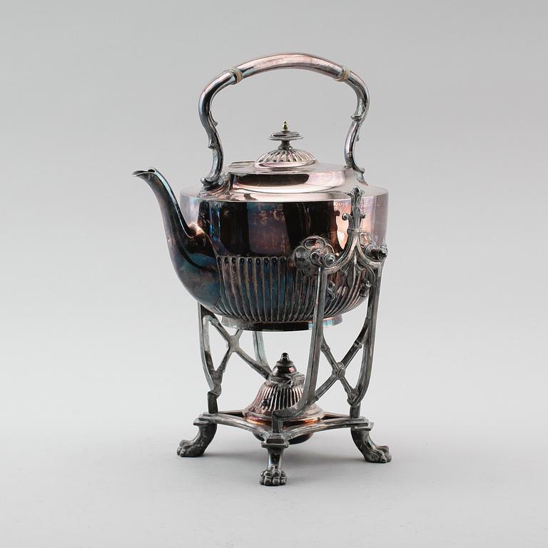 TEKÖK med rechaud, pläter, England, 1800-/1900-tal.