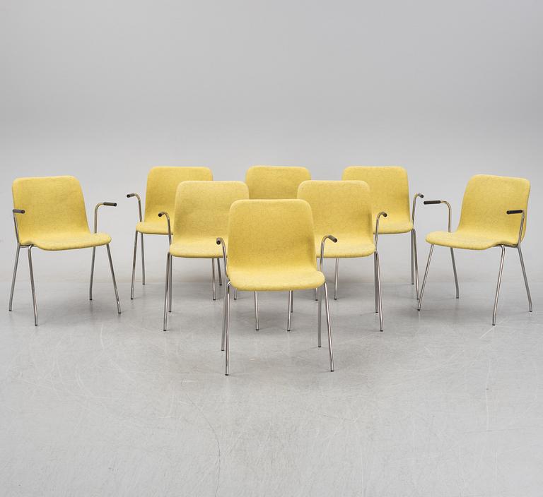 Claesson Koivisto Rune, karmstolar, 8 st "Cornflake", Offecct, daterade 2008.