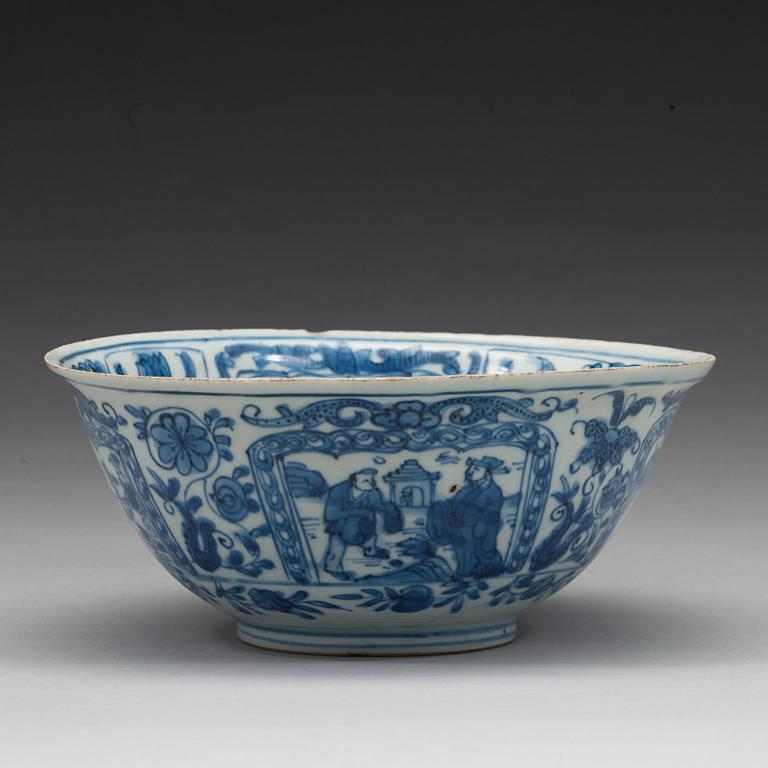 A blue and white bowl, Ming dynasty (1368-1644).