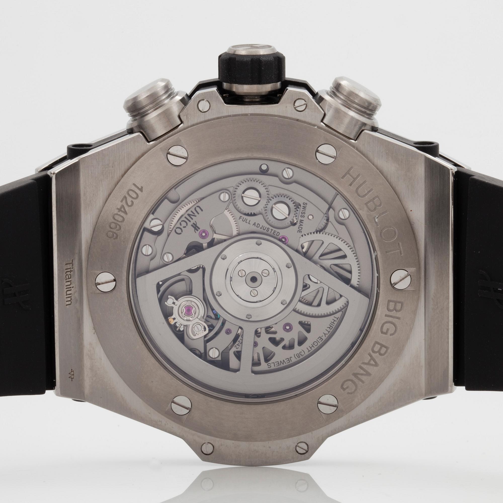 HUBLOT, Big Bang, Unico Titanium, flyback chronograph, wristwatch, 45 mm,
