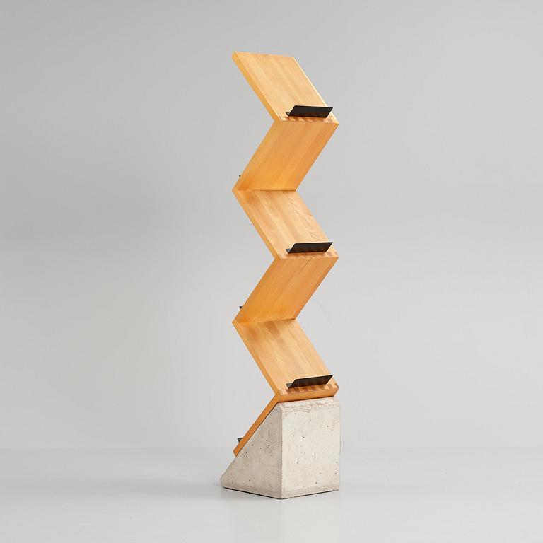 Jonas Bohlin, a bookshelf, "Zink", Källemo, Sweden post 1984.