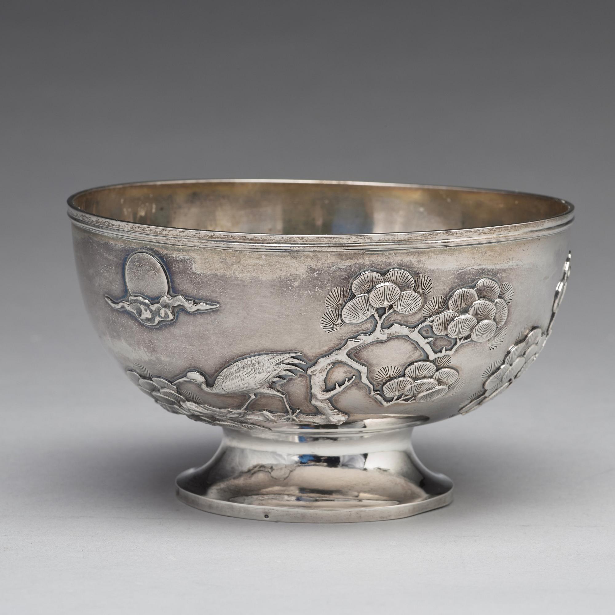 SKÅL, silver. Kina, Shanghai, 1900-talets början.