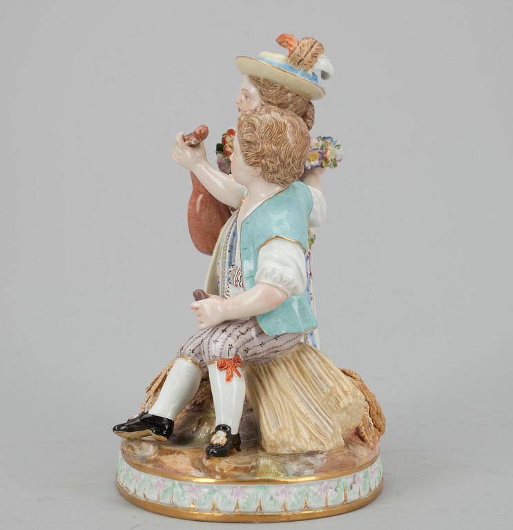 FIGURIINI, posliinia, Meissen, 1800-luvun jälkipuoli.