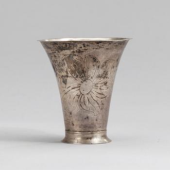 BÄGARE, silver, Peter Törnqvist, Tavastehus 1786, vikt 27 g.