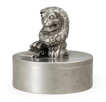 An Anna Petrus pewter inkstand by Svenskt Tenn Stockholm 1928.