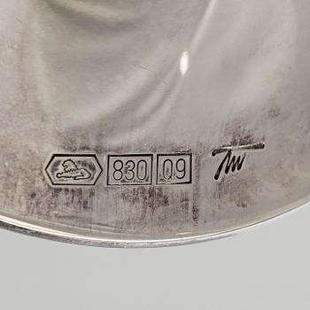 Tapio Wirkkala, Ljusstakar, 2 par, silver, "Trumpetti", Kultakeskus , Tavastehus 2001, 2016 och 2017.