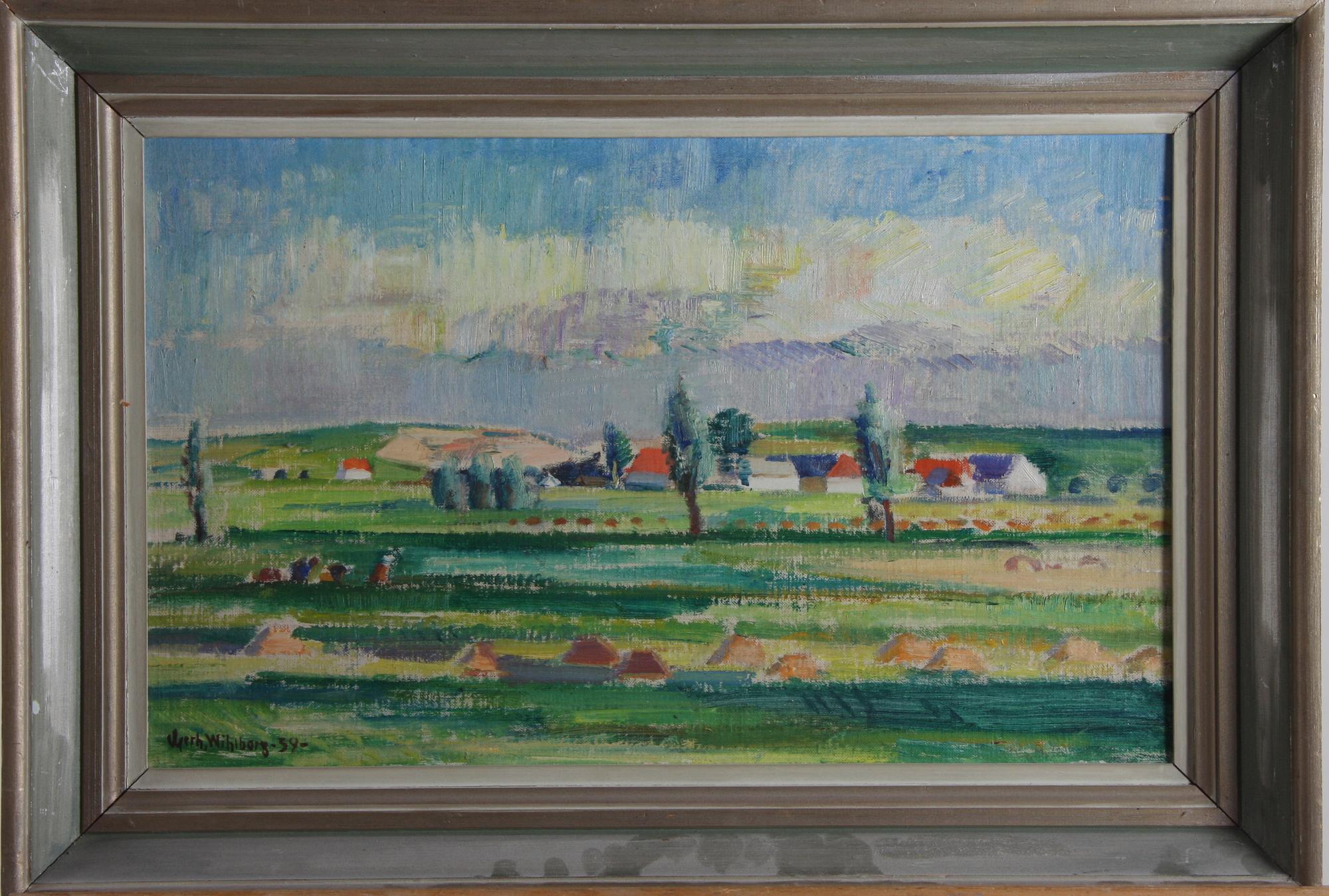 WIHLBORG, GERHARD, olja på pannå. prov ; Olof Sager.