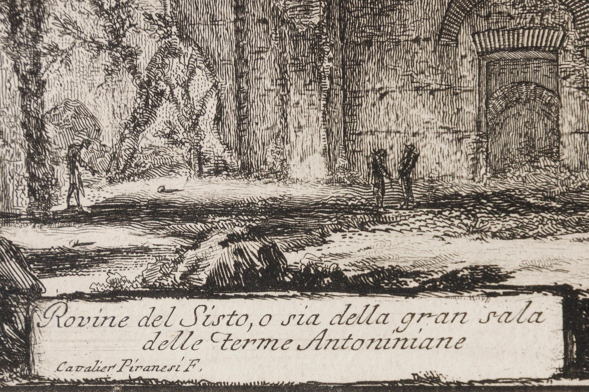 Giovanni Battista Piranesi, "Rovine del Sisto, o sia della gran delle Terme Antonianiane" ur "Vedute di Roma".