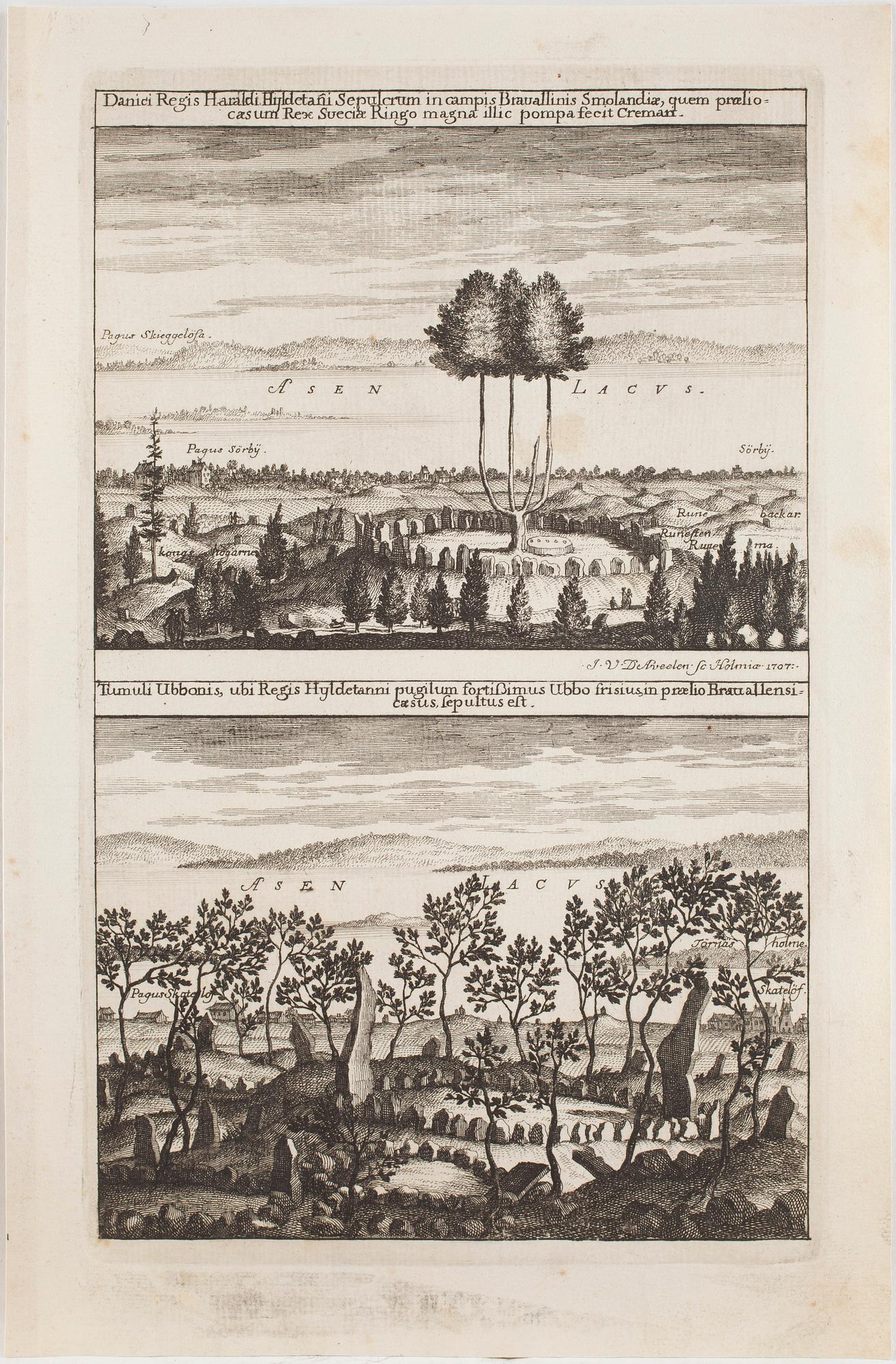KOPPARSTICK, 30 st, 1700-tal, mestadels ur Suecia Antiqua.