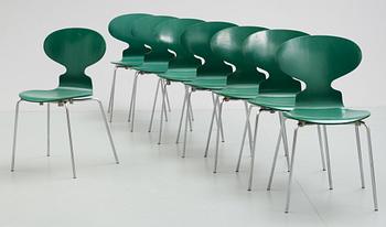 STOLAR, 8 st. Myran. Arne Jacobsen, Fritz Hansen, Danmark.