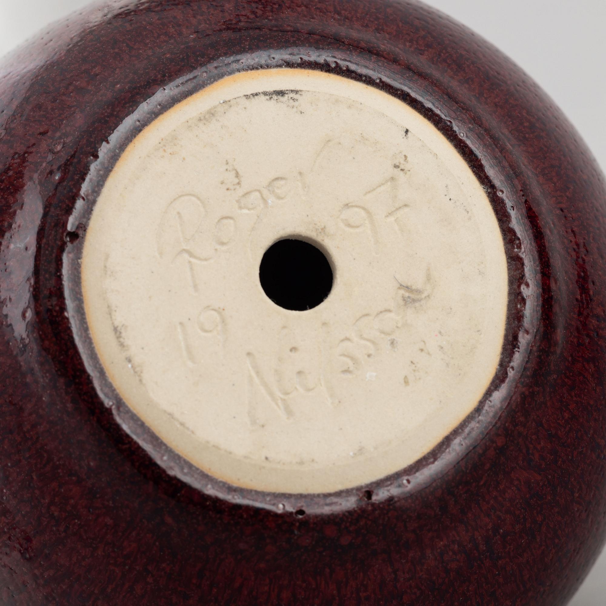 Roger Nilsson, skulpturer, 3 st, egen ateljé, 1900-talets slut.