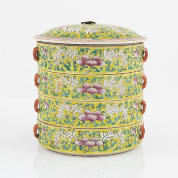 A four tiered food box, China, early 20th century.