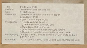 Wols, "Petit Ville".